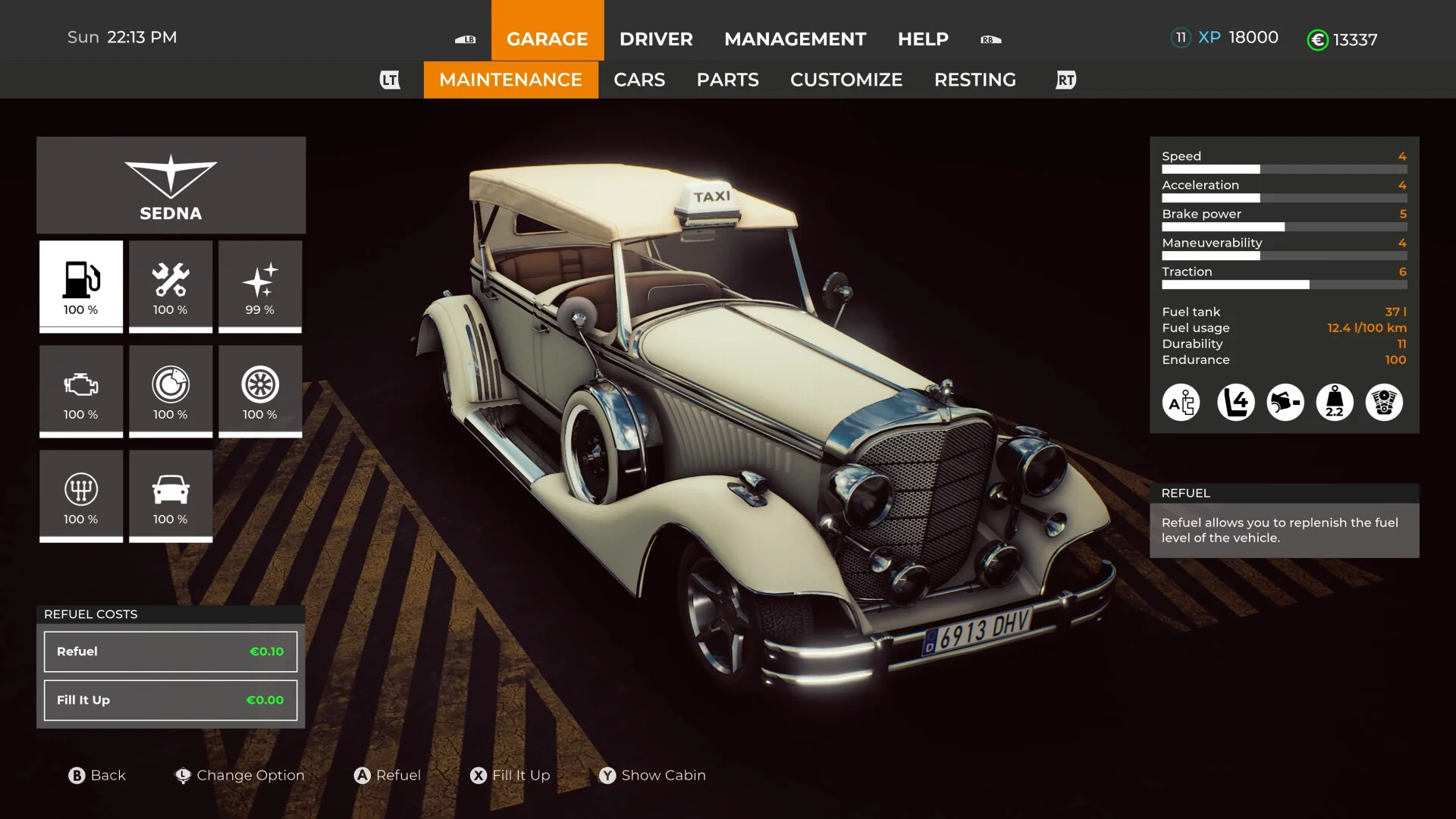 Taxi Life: A City Driving Simulator - VIP Vintage Convertible Car - Image 2